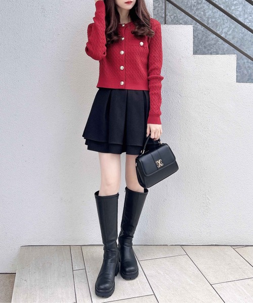 INGNI（イング）の「バックレースアップタックフレアスカート（スカート・レディース・グレー/ライトベージュ/ブラック・FREE）」の14枚目の写真