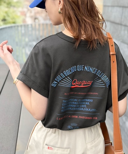 Java（ジャバ）の「《JaVaジャバコラボ》背中で魅せる。バック刺繍フレンチスリーブTシャツ（半袖）（Tシャツ/カットソー・レディース・オートミール/チャコール/ブラウン/その他1・X-LARGE/SMALL/MEDIUM/LARGE）」の13枚目の写真