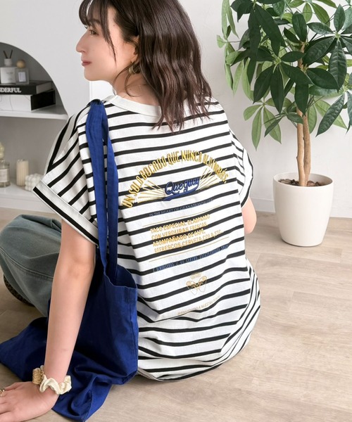Java（ジャバ）の「《JaVaジャバコラボ》背中で魅せる。バック刺繍フレンチスリーブTシャツ（半袖）（Tシャツ/カットソー・レディース・オートミール/チャコール/ブラウン/その他1・X-LARGE/SMALL/MEDIUM/LARGE）」の14枚目の写真