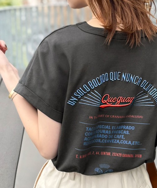 Java（ジャバ）の「《JaVaジャバコラボ》背中で魅せる。バック刺繍フレンチスリーブTシャツ（半袖）（Tシャツ/カットソー・レディース・オートミール/チャコール/ブラウン/その他1・X-LARGE/SMALL/MEDIUM/LARGE）」の21枚目の写真