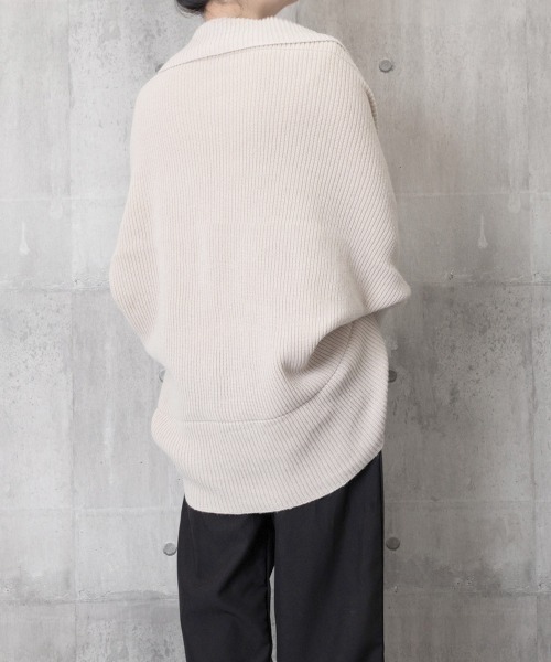 Miniministore(ミニミニストア)の「ドルマンニットカーディガン 秋冬アウター(カーディガン/ボレロ・レディース・ダークグレー/ベージュ・FREE)」の10枚目の写真