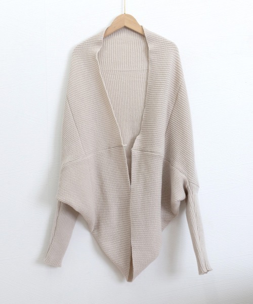 Miniministore(ミニミニストア)の「ドルマンニットカーディガン 秋冬アウター(カーディガン/ボレロ・レディース・ダークグレー/ベージュ・FREE)」の11枚目の写真