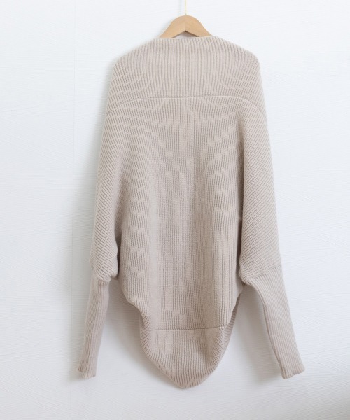 Miniministore(ミニミニストア)の「ドルマンニットカーディガン 秋冬アウター(カーディガン/ボレロ・レディース・ダークグレー/ベージュ・FREE)」の12枚目の写真