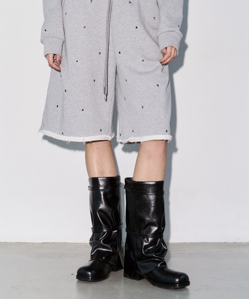 JOSE MOON（ジョゼムーン）の「BELTED MIDDLE BOOTS/ベルトミドルブーツ（ブーツ・レディース・ブラック・35/37/39）」の5枚目の写真