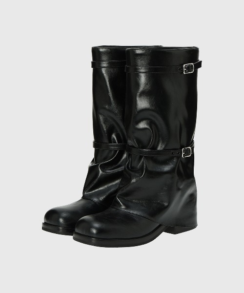 JOSE MOON（ジョゼムーン）の「BELTED MIDDLE BOOTS/ベルトミドルブーツ（ブーツ・レディース・ブラック・35/37/39）」の9枚目の写真