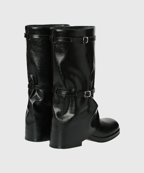 JOSE MOON（ジョゼムーン）の「BELTED MIDDLE BOOTS/ベルトミドルブーツ（ブーツ・レディース・ブラック・35/37/39）」の11枚目の写真