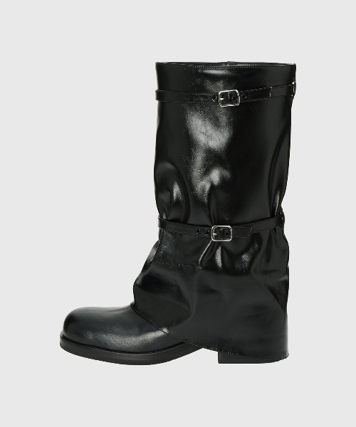 JOSE MOON（ジョゼムーン）の「BELTED MIDDLE BOOTS/ベルトミドルブーツ（ブーツ・レディース・ブラック・35/37/39）」の10枚目の写真