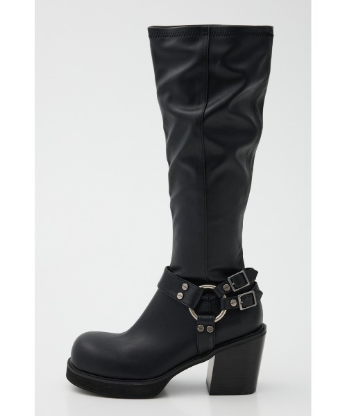 SLY（スライ）の「【2026SS新作】FITTED ENGINEER BOOTS フィッティドエンジニアブーツ（ブーツ・レディース・ブラック・SMALL/MEDIUM/LARGE）」の2枚目の写真