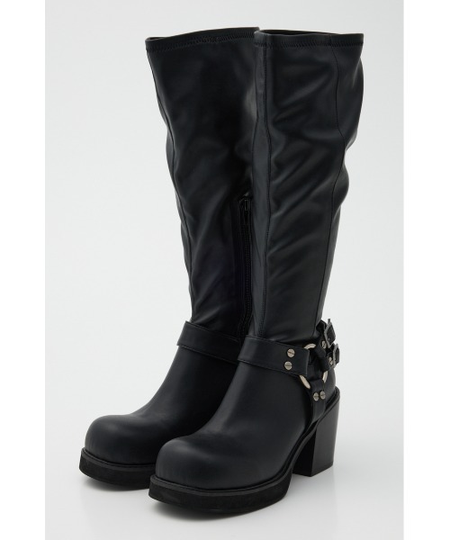 SLY（スライ）の「【2026SS新作】FITTED ENGINEER BOOTS フィッティドエンジニアブーツ（ブーツ・レディース・ブラック・SMALL/MEDIUM/LARGE）」の3枚目の写真