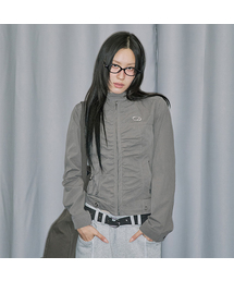 ODD STUDIO（オッドスタジオ）の「シグネチャーシャーリングコットンバイカージャケット - チャコール（その他アウター）」