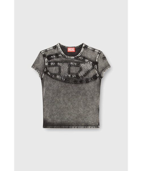 DIESEL（ディーゼル）の「ウィメンズ 半袖トップ T-MELY-CUP（Tシャツ/カットソー・レディース・ブラック系その他/インディゴブルー・X-LARGE/SMALL/MEDIUM/LARGE）」の6枚目の写真
