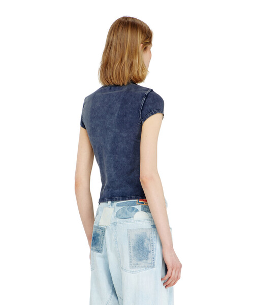 DIESEL（ディーゼル）の「ウィメンズ 半袖トップ T-MELY-CUP（Tシャツ/カットソー・レディース・ブラック系その他/インディゴブルー・X-LARGE/SMALL/MEDIUM/LARGE）」の8枚目の写真