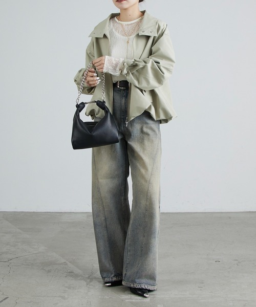 Lui's（ルイス）の「スタンドZIPブルゾン（ブルゾン・レディース・ブラック/カーキ・FREE）」の14枚目の写真