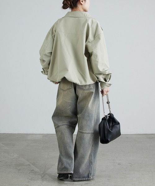 Lui's（ルイス）の「スタンドZIPブルゾン（ブルゾン・レディース・ブラック/カーキ・FREE）」の15枚目の写真