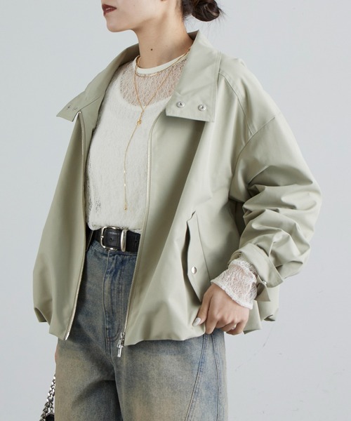 Lui's（ルイス）の「スタンドZIPブルゾン（ブルゾン・レディース・ブラック/カーキ・FREE）」の16枚目の写真