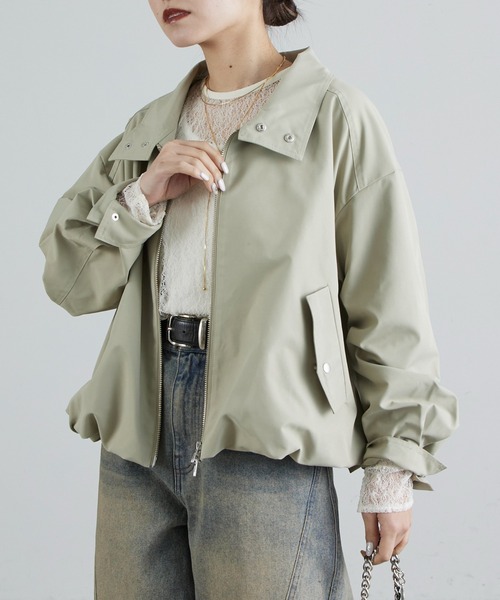 Lui's（ルイス）の「スタンドZIPブルゾン（ブルゾン・レディース・ブラック/カーキ・FREE）」の9枚目の写真