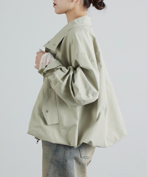 Lui's（ルイス）の「スタンドZIPブルゾン（ブルゾン・レディース・ブラック/カーキ・FREE）」の10枚目の写真