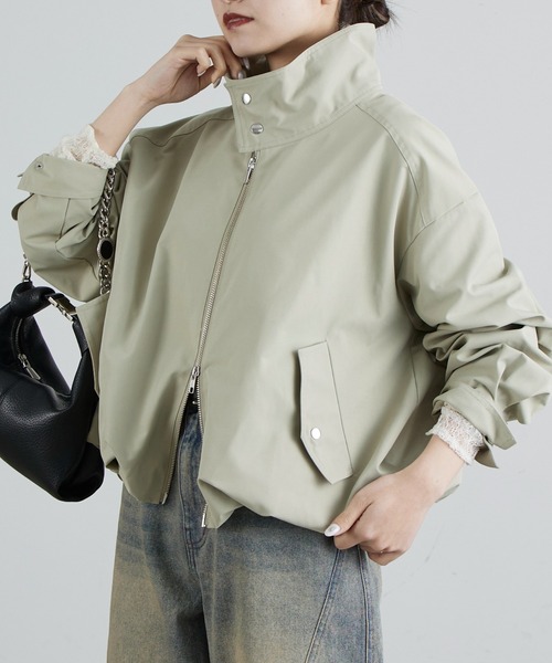 Lui's（ルイス）の「スタンドZIPブルゾン（ブルゾン・レディース・ブラック/カーキ・FREE）」の12枚目の写真