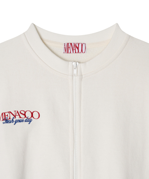MENASOO（ミナス）の「Menasoo Hearttrack Zipup Cardigan_White（カーディガン/ボレロ・レディース・ホワイト・F）」の6枚目の写真