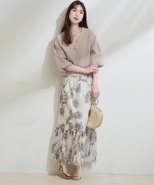 natural couture（ナチュラルクチュール）の「プチプラハトメバー釦カーデ（カーディガン/ボレロ・レディース・チャコールグレー/アイボリー/グレイッシュベージュ/ブラック/ミント/ネイビー/ピンク/ライトグレー/レッド・FREE）」の11枚目の写真
