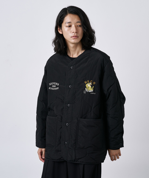 B.C STOCK(ベーセーストック)の「《追加》HYO-HYO リップストップナイロン キルティングブルゾン(その他アウター・メンズ・カーキ/アイボリー/ブラック/ブラウン・FREE)」の3枚目の写真