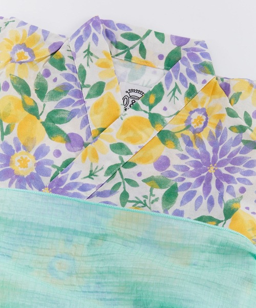 Ocean&Ground(オーシャン&グラウンド)の「【Ocean&Ground】ミニ丈浴衣ワンピース(浴衣・キッズ・ブラック/マルチ・90/100/110/120/130/140)」の15枚目の写真