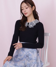 JILL by JILL STUART | レース襟コンパクトリブニット(ニット/セーター)
