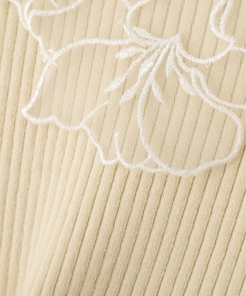 JILL by JILL STUART(ジルバイジルスチュアート)の「レース襟コンパクトリブニット(ニット/セーター・レディース・ネイビー/ブラック/ホワイト・FREE)」の16枚目の写真