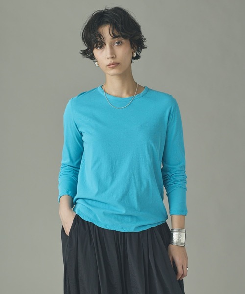 Curensology(カレンソロジー)の「Curensology(カレンソロジー)/キョウネンシャコウテンジクプルオーバー(Tシャツ/カットソー・レディース・ブルー/イエロー/ネイビー・FREE)」の1枚目の写真