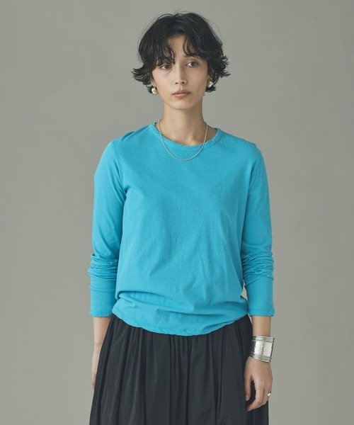 Curensology(カレンソロジー)の「Curensology(カレンソロジー)/キョウネンシャコウテンジクプルオーバー(Tシャツ/カットソー・レディース・ブルー/イエロー/ネイビー・FREE)」の9枚目の写真