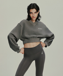 IBA NENETS（イバネネツ）の「Vネックピグメントクロップスウェット（スウェット）」