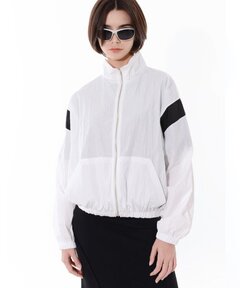 sheer color scheme frill jacket / シアーカラースキームフリル