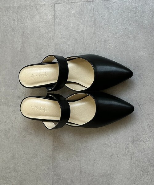 Thevon(ゼボン)の「ベルトミュール(パンプス・レディース・ブラック/ダークブラウン・M/L)」の9枚目の写真