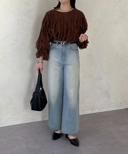 Thevon(ゼボン)の「ベルトミュール(パンプス・レディース・ブラック/ダークブラウン・M/L)」の11枚目の写真