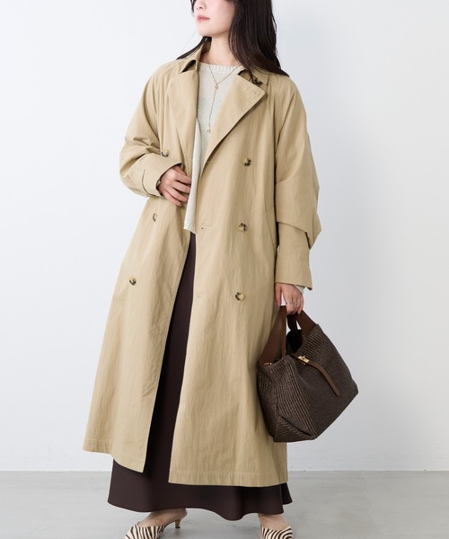 MICA&DEAL（マイカ＆ディール）の「トレンチコート（トレンチコート・レディース・ベージュ/チャコールグレー・FREE）」の3枚目の写真