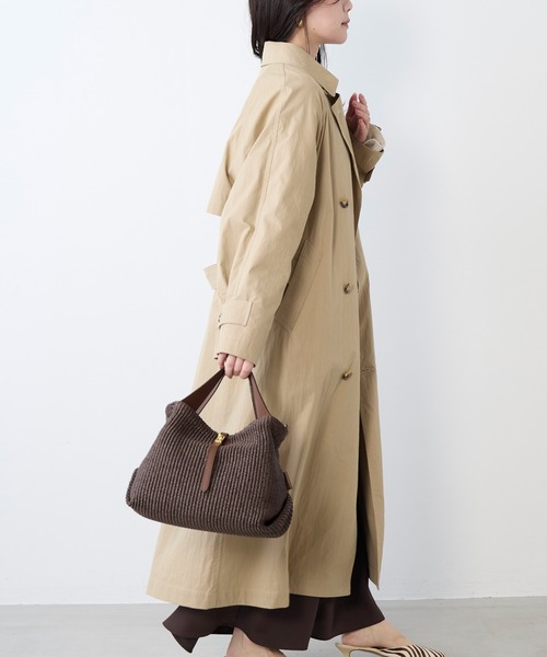 MICA&DEAL（マイカ＆ディール）の「トレンチコート（トレンチコート・レディース・ベージュ/チャコールグレー・FREE）」の5枚目の写真