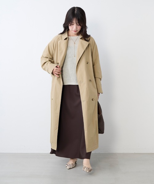 MICA&DEAL（マイカ＆ディール）の「トレンチコート（トレンチコート・レディース・ベージュ/チャコールグレー・FREE）」の9枚目の写真