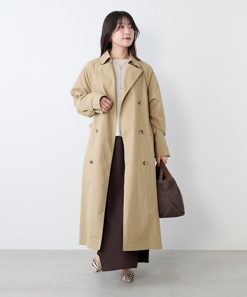 MICA&DEAL（マイカ＆ディール）の「トレンチコート（トレンチコート・レディース・ベージュ/チャコールグレー・FREE）」の10枚目の写真