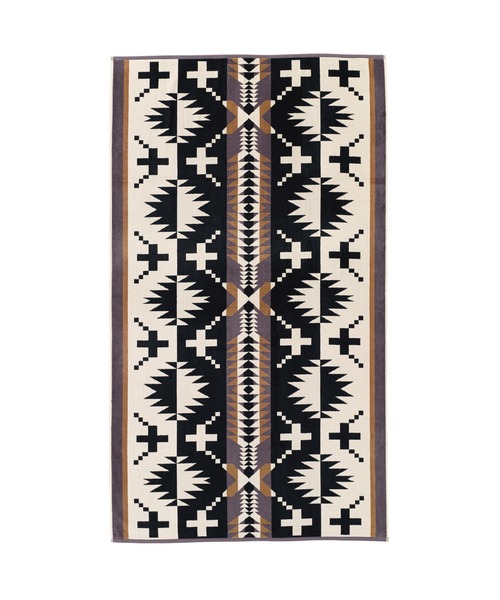 PENDLETON(ペンドルトン)の「オーバーサイズ・ジャカードスパタオル(タオル・メンズ・ブラック×ホワイト/タン/ベージュ系その他/ブラック系その他2/マルチ/ブラック系その他・ONE SIZE)」の2枚目の写真