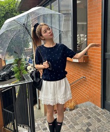 花柄ラブリーシュシュ&フラワーサマー半袖ニットSET