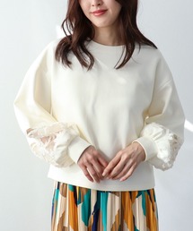 Three Four Time | 立体レース切替プルオーバー(Tシャツ/カットソー)