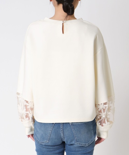 Three Four Time（ｽﾘｰﾌｫｰﾀｲﾑ）の「立体レース切替プルオーバー（Tシャツ/カットソー・レディース・オフホワイト/ベージュ・FREE）」の16枚目の写真