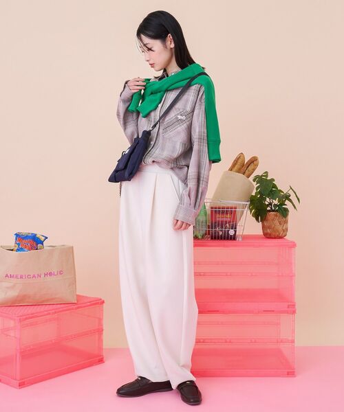 PENNEYS（ぺニーズ）の「【PENNEY'S】ナイロンサコッシュ（ショルダーバッグ・レディース・ダークネイビー/ベージュ・FREE）」の8枚目の写真