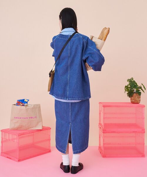 PENNEYS（ぺニーズ）の「【PENNEY'S】ナイロンサコッシュ（ショルダーバッグ・レディース・ダークネイビー/ベージュ・FREE）」の15枚目の写真