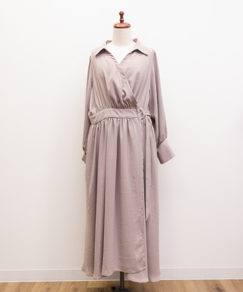 CLETTE(クレット)の「CLETTEオリジナルカシュクールラップシャツワンピース(ワンピース・レディース・ネイビー/ブルー/ピンク・4L/3L/LL)」の20枚目の写真