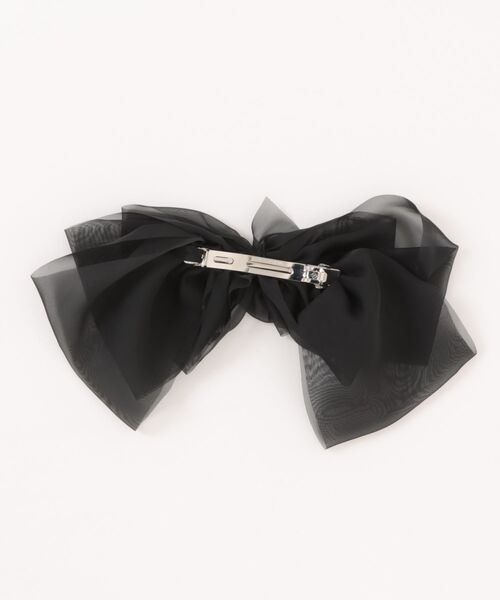 LOWRYS FARM（ローリーズファーム）の「オーガンジーバレッタ 641287（ヘアゴム・レディース・アイボリー/ブラック・FREE）」の3枚目の写真