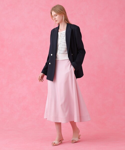 ANAYI(アナイ)の「パウダーボーダーキャミプルオーバー(ニット/セーター・レディース・ブラック/ライトピンク/ブルー/オフホワイト・38/36)」の11枚目の写真