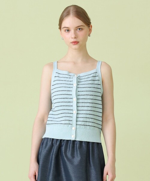 ANAYI(アナイ)の「パウダーボーダーキャミプルオーバー(ニット/セーター・レディース・ブラック/ライトピンク/ブルー/オフホワイト・38/36)」の18枚目の写真