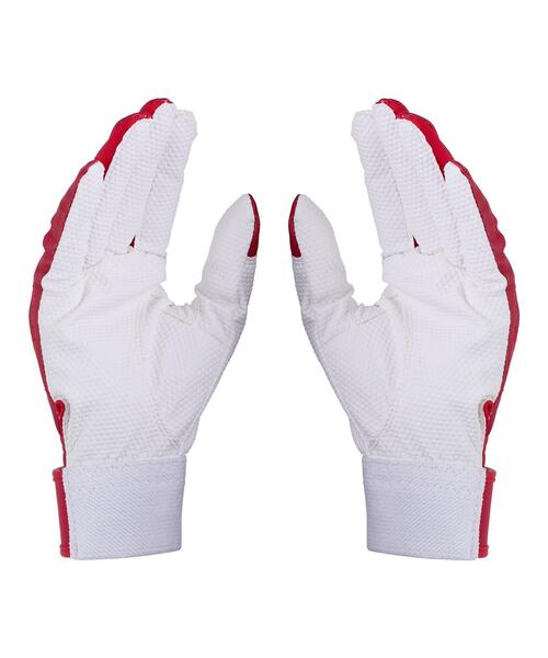 UNDER ARMOUR(アンダーアーマー)の「UAクリーンアップ バッティンググローブ(ベースボール/キッズ)(手袋・キッズ・レッド・150cm/140cm)」の2枚目の写真