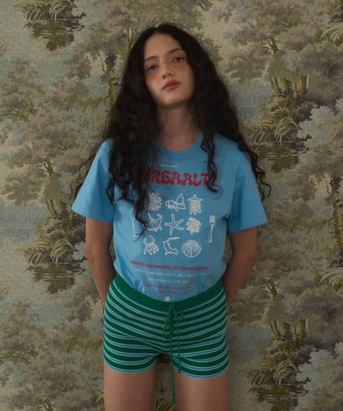 JOINT WORKS（ジョイントワークス）の「OURSAALTY / アワーソルティ Ocean keeper T-shirt（Tシャツ/カットソー・レディース・ブルー/ホワイト・FREE）」の16枚目の写真